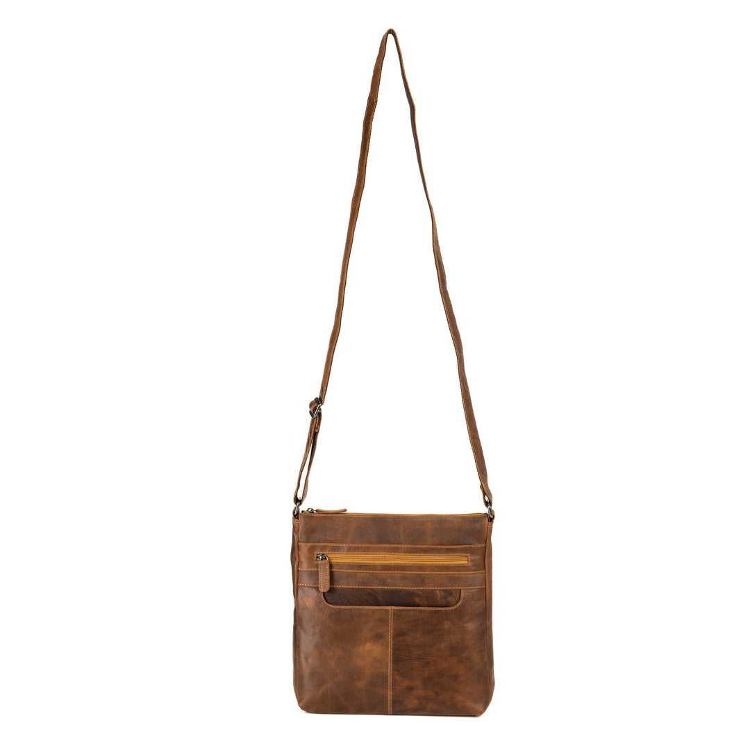 Hazel Vintage Leather Crossbody Bag - Greenwood Leather