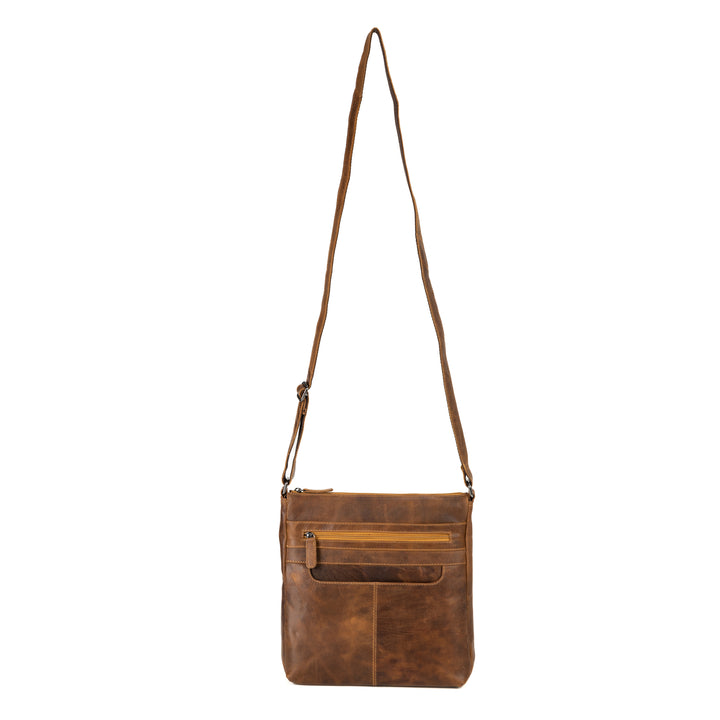 Hazel Vintage Leather Crossbody Bag - Greenwood Leather