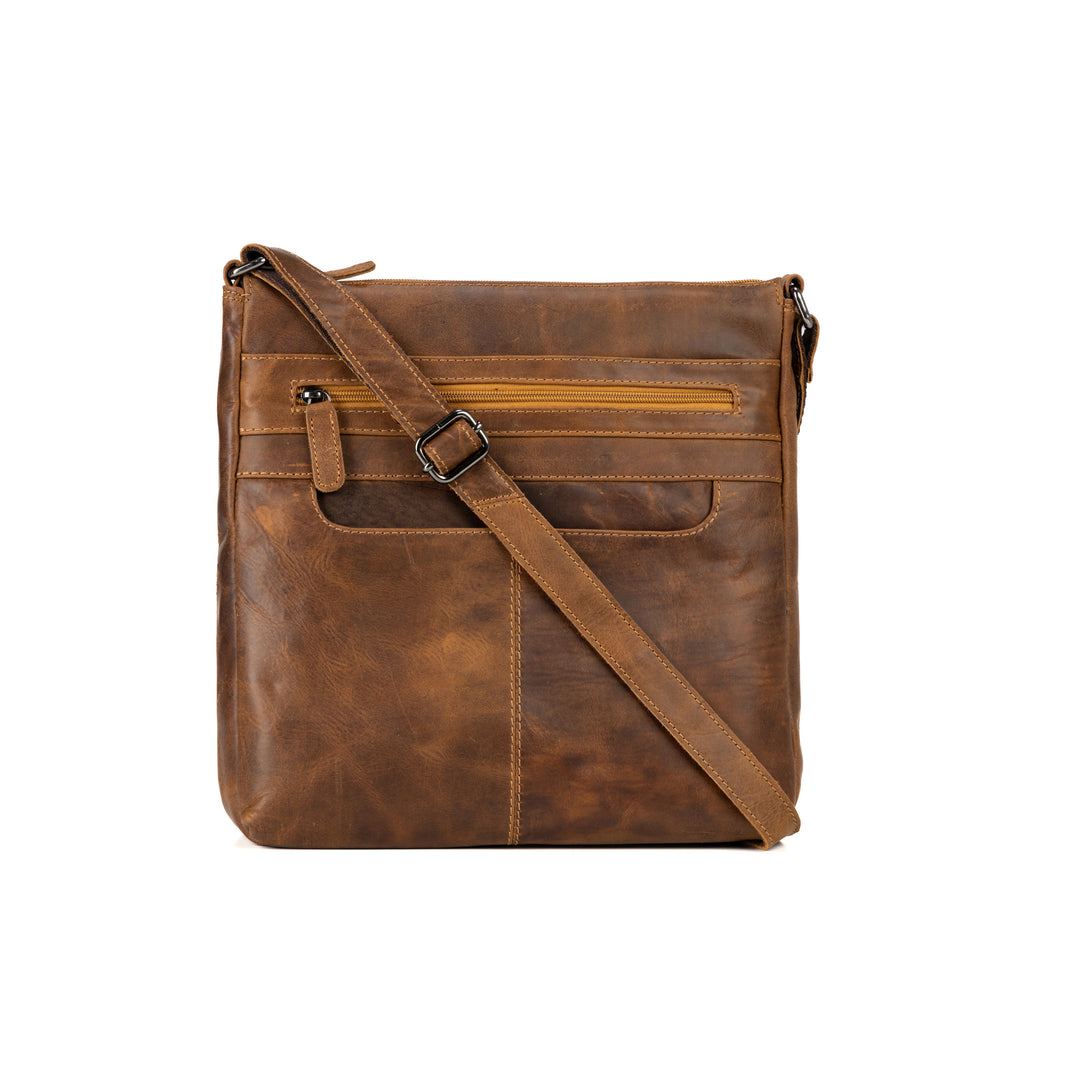 Hazel Vintage Leather Crossbody Bag - Greenwood Leather