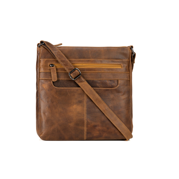 Hazel Vintage Leather Crossbody Bag - Greenwood Leather