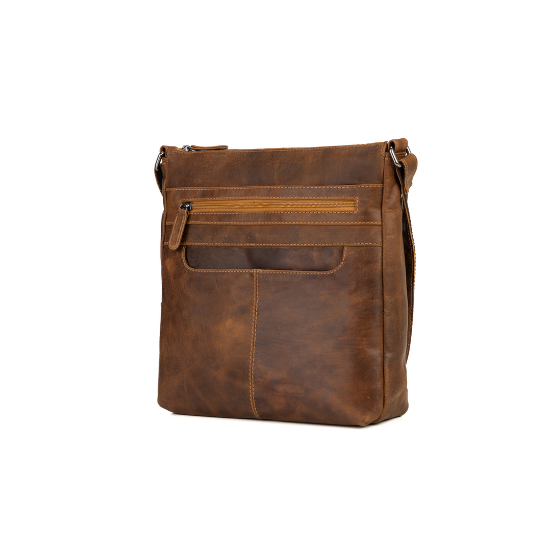 Hazel Vintage Leather Crossbody Bag - Greenwood Leather