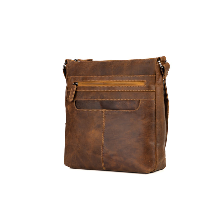 Hazel Vintage Leather Crossbody Bag - Greenwood Leather
