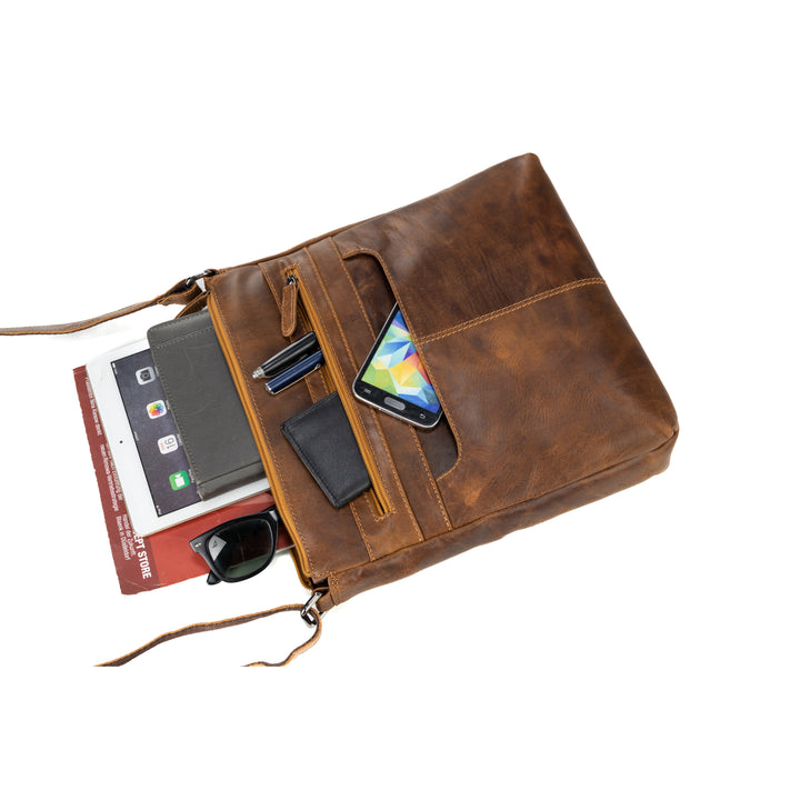 Hazel Vintage Leather Crossbody Bag - Greenwood Leather