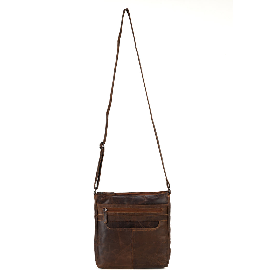 Hazel Vintage Leather Crossbody Bag - Greenwood Leather