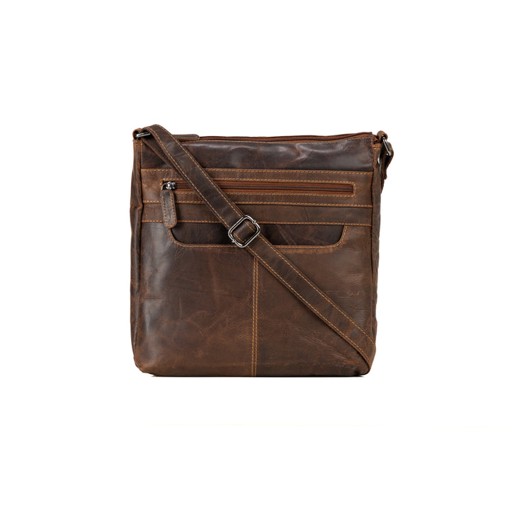 Hazel Vintage Leather Crossbody Bag - Greenwood Leather