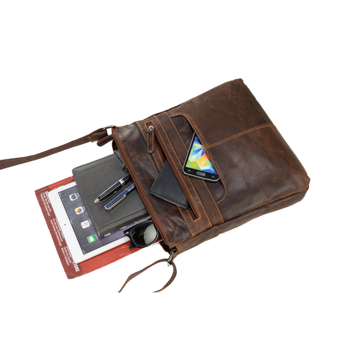 Hazel Vintage Leather Crossbody Bag - Greenwood Leather