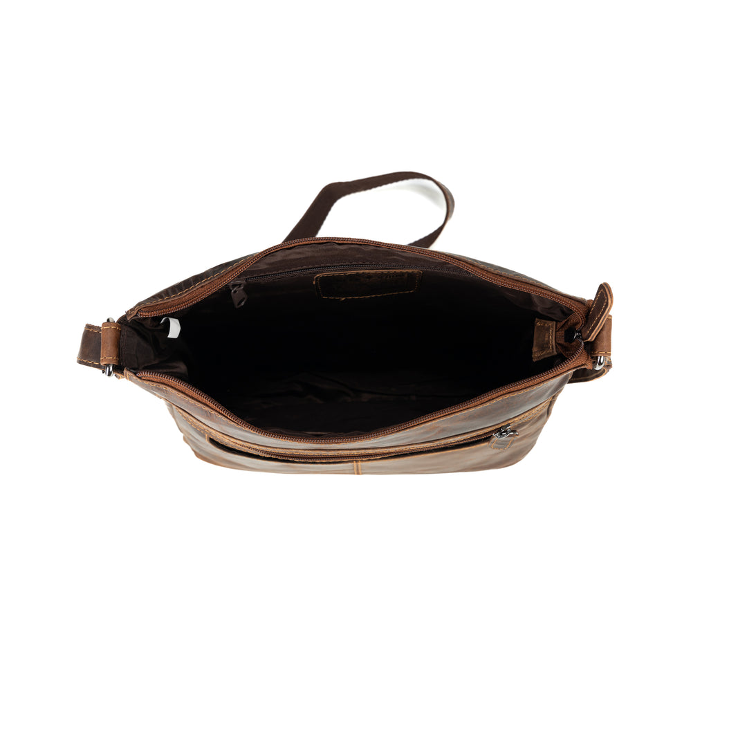 Hazel Vintage Leather Crossbody Bag - Greenwood Leather