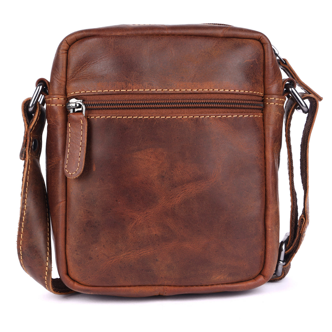 Hudson Mini Classic Leather Crossbody Unisex Bag - Greenwood Leather