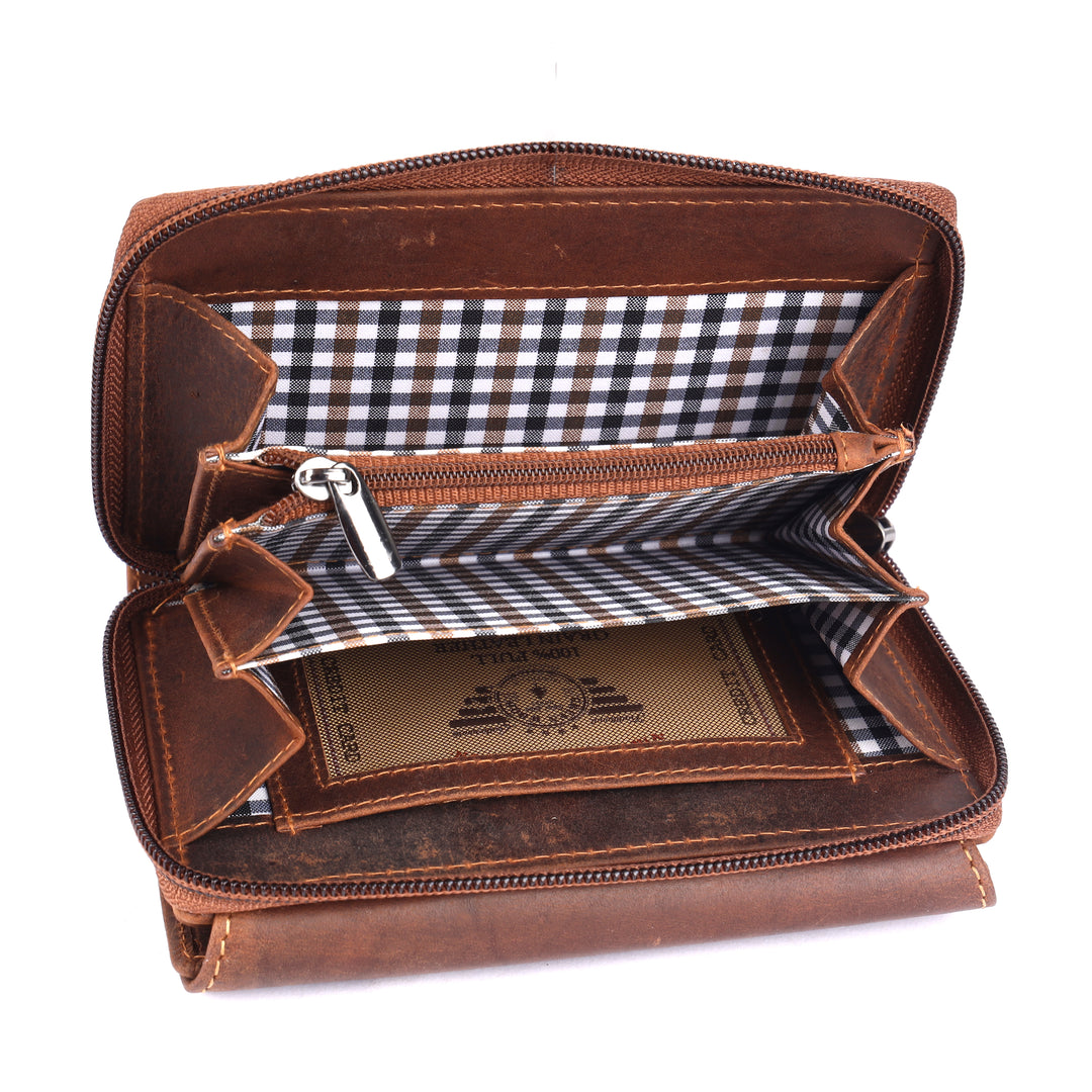 Greenwood Leather Lincoln Zip Around Organiser Wallet - Greenwood Leather