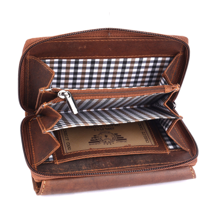 Greenwood Leather Lincoln Zip Around Organiser Wallet - Greenwood Leather
