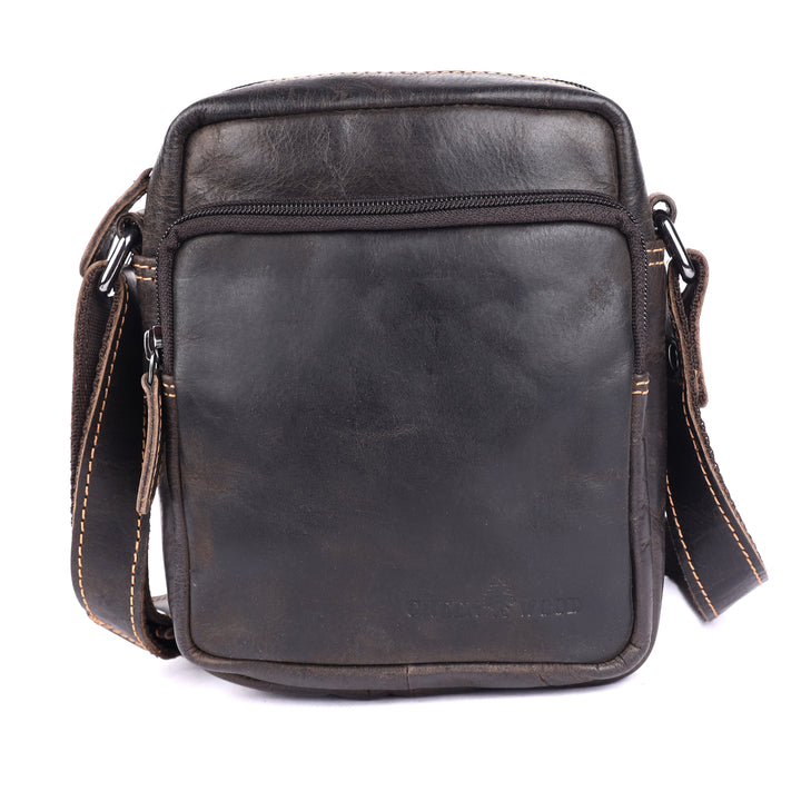 Hudson Mini Classic Leather Crossbody Unisex Bag - Greenwood Leather