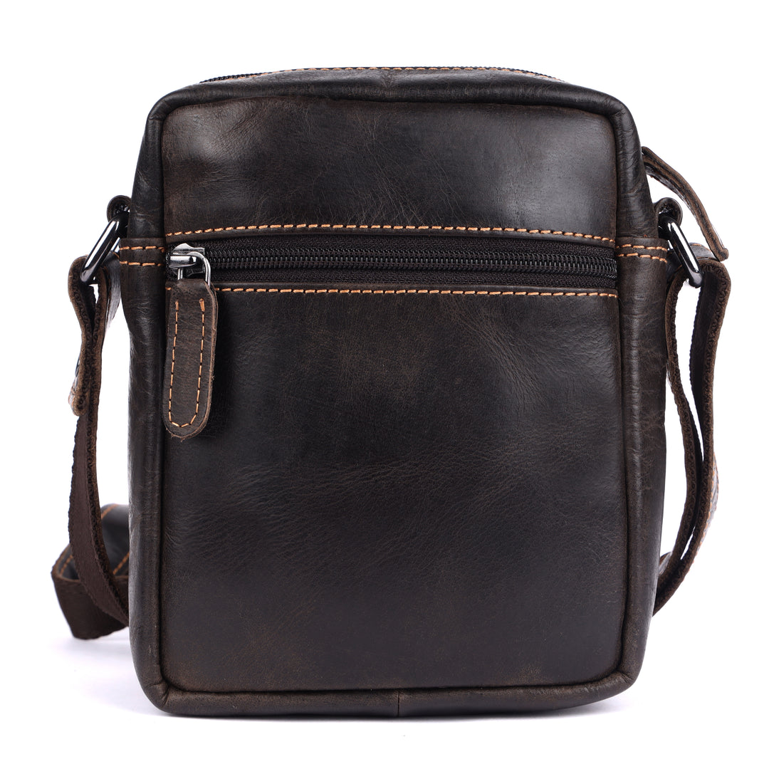 Hudson Mini Classic Leather Crossbody Unisex Bag - Greenwood Leather