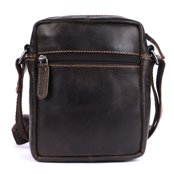 Hudson Mini Classic Leather Crossbody Unisex Bag - Greenwood Leather