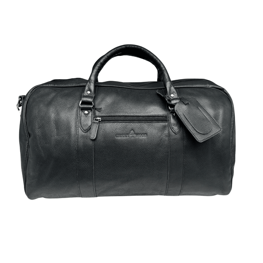 Leather Overnight Travel Bag Wilson  - Black - Greenwood Leather