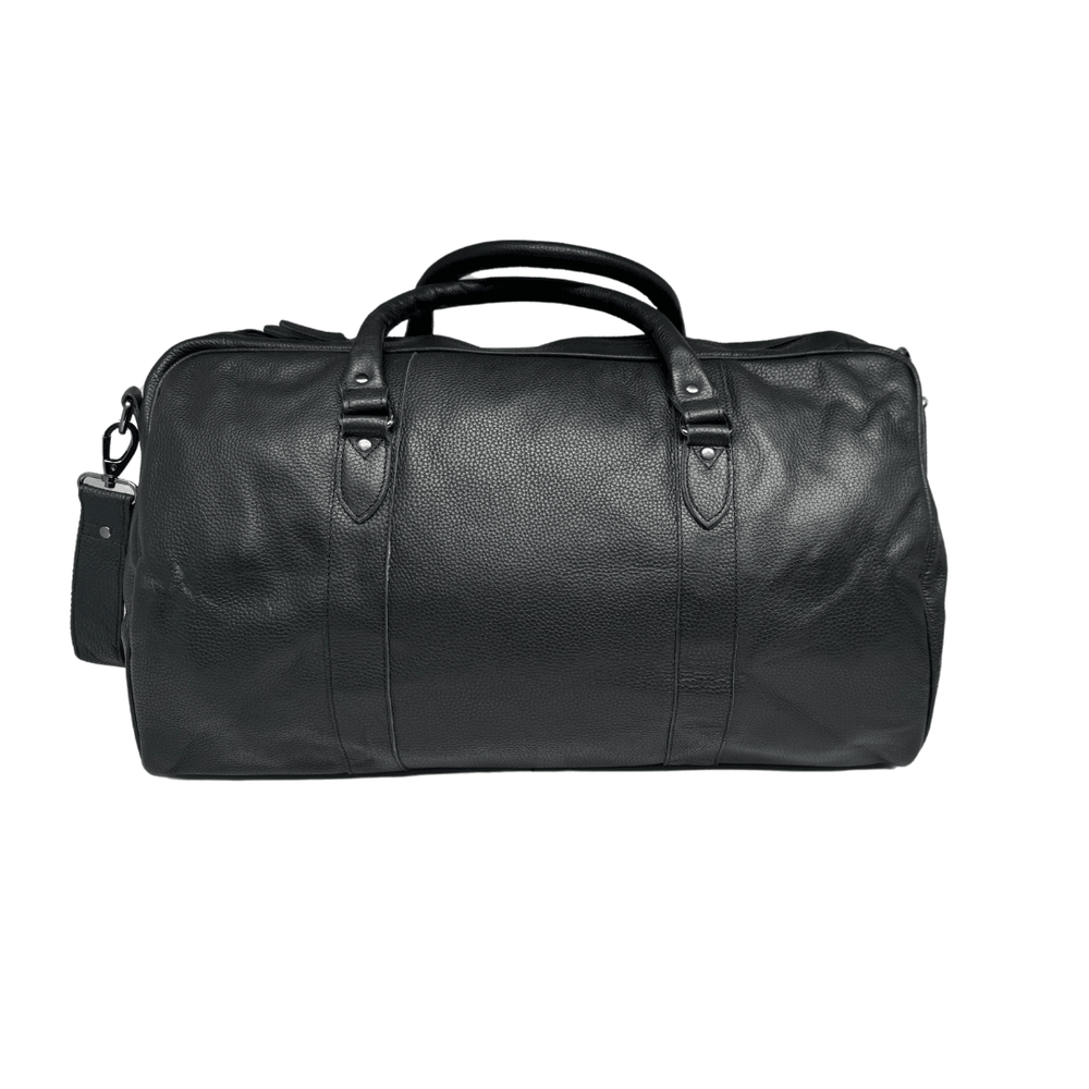 Leather Overnight Travel Bag Wilson  - Black - Greenwood Leather