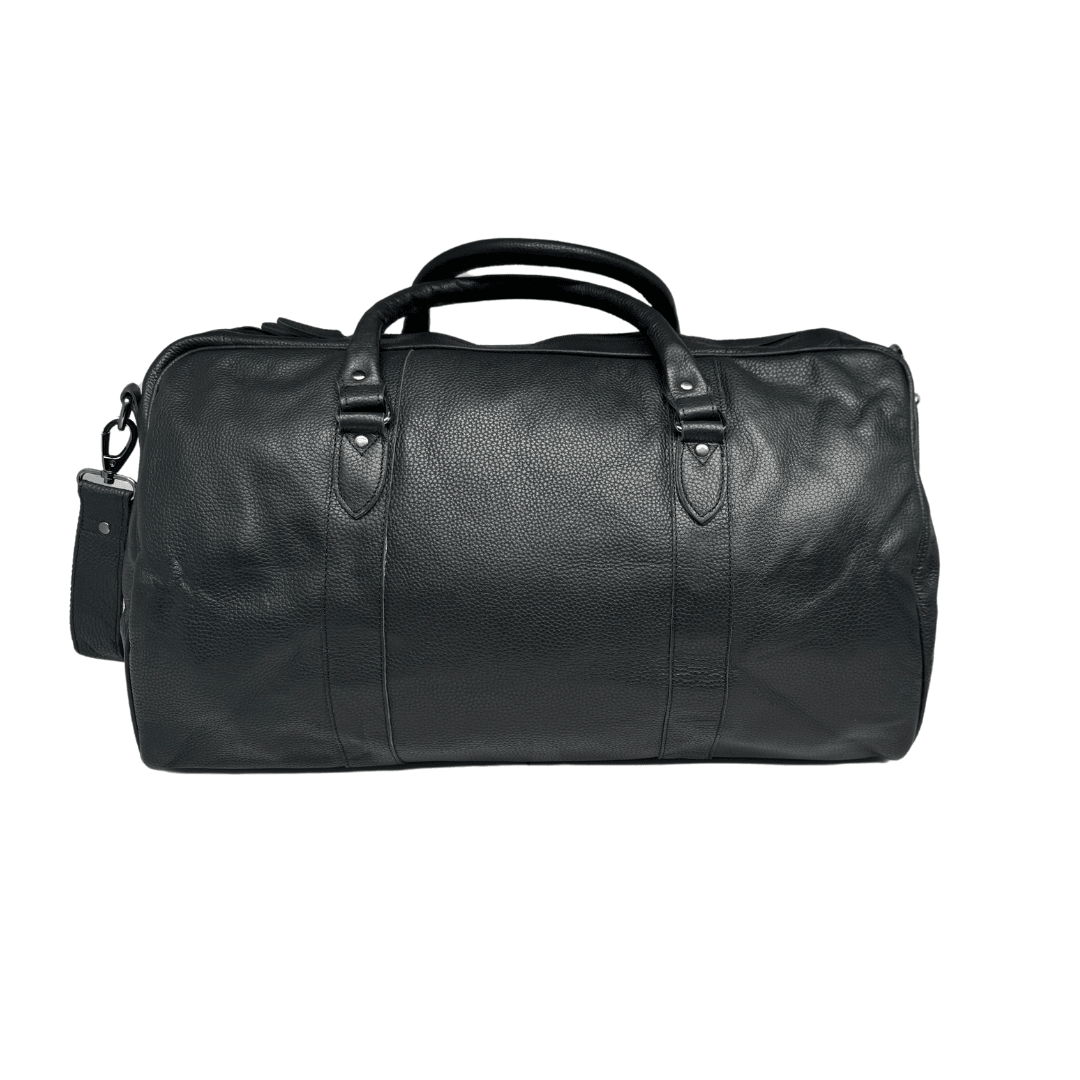 Leather Overnight Travel Bag Wilson  - Black - Greenwood Leather