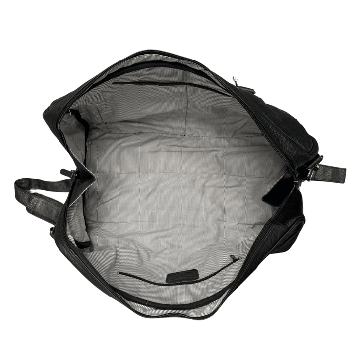 Leather Overnight Travel Bag Wilson  - Black - Greenwood Leather