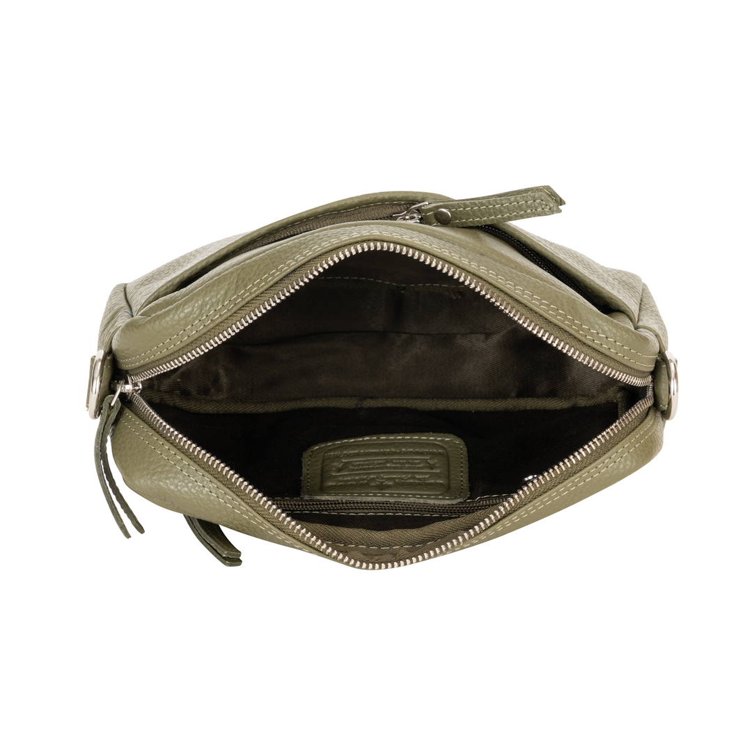 Elora Mini Crossbody – Black Leather Bag - Greenwood Leather