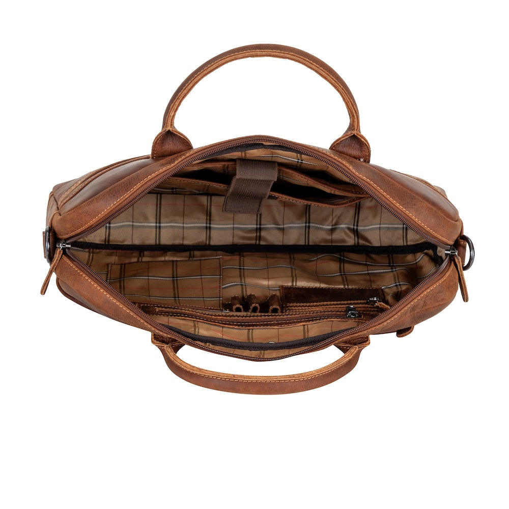 Regent Full-Grain Leather Laptop Bag - 16" Business Briefcase - Greenwood Leather