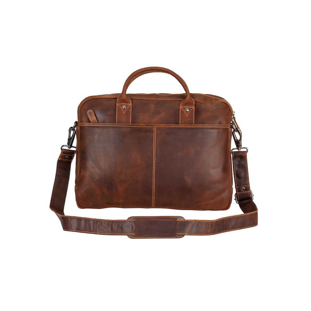 Regent Full-Grain Leather Laptop Bag - 16" Business Briefcase - Greenwood Leather