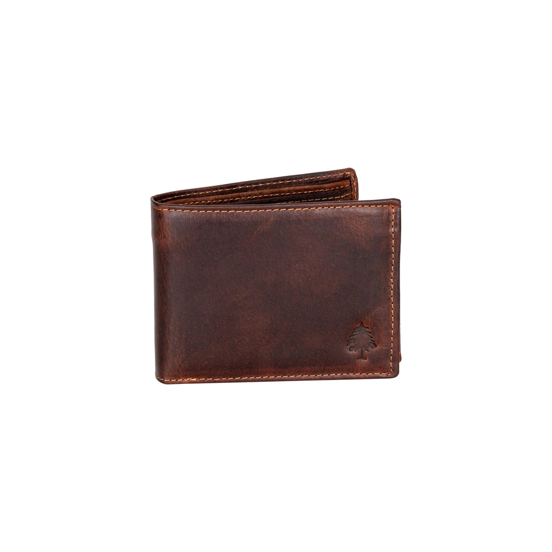 Greenwood Leather “Harvey” RFID Blocking Leather Wallet – Premium Full Grain Men’s Bifold Wallet with Coin Pocket - Greenwood Leather