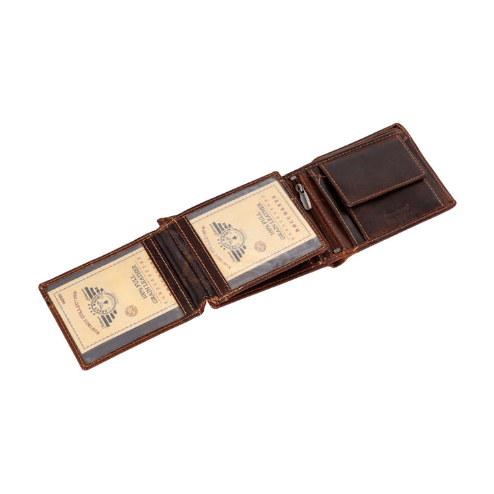 Greenwood Leather “Harvey” RFID Blocking Leather Wallet – Premium Full Grain Men’s Bifold Wallet with Coin Pocket - Greenwood Leather