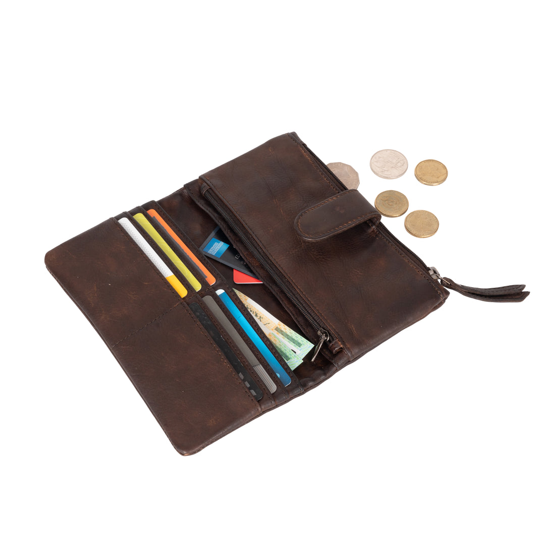 Leather Wallet Cyndy - Cognac - Greenwood Leather
