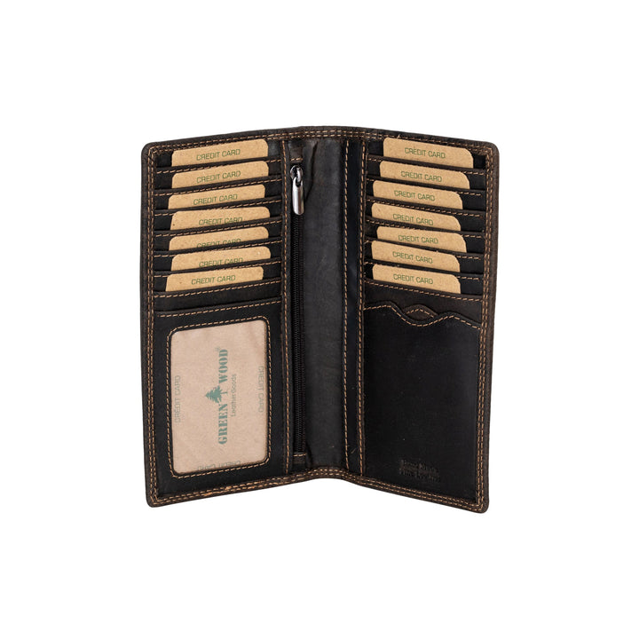 Monika Ridge RFID Travel Wallet - Greenwood Leather