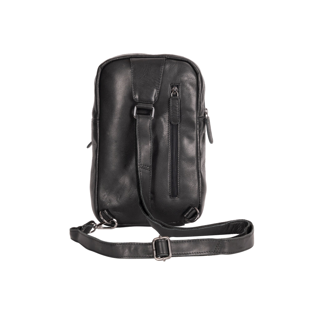 Leather Crossbody Bag Hamilton - Black - Greenwood Leather