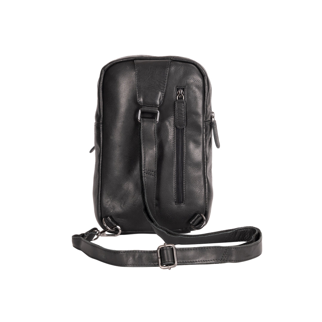 Leather Crossbody Bag Hamilton - Black - Greenwood Leather