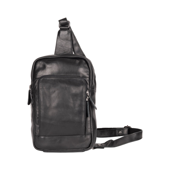 Leather Crossbody Bag Hamilton - Black - Greenwood Leather