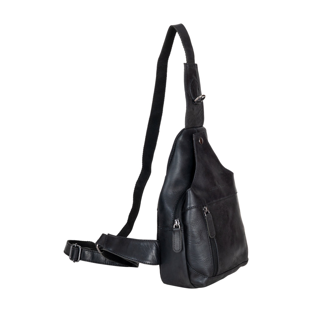 Greenwood Leather “Ranger” Sling Bag in Sandal – Genuine Distressed Leather Crossbody Chest Bag for Travel & Everyday Use - Greenwood Leather