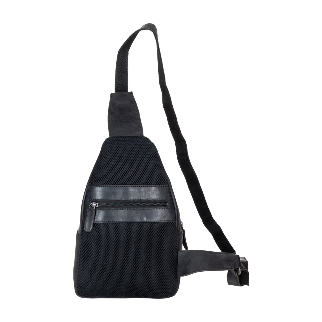 Greenwood Leather “Ranger” Sling Bag in Sandal – Genuine Distressed Leather Crossbody Chest Bag for Travel & Everyday Use - Greenwood Leather