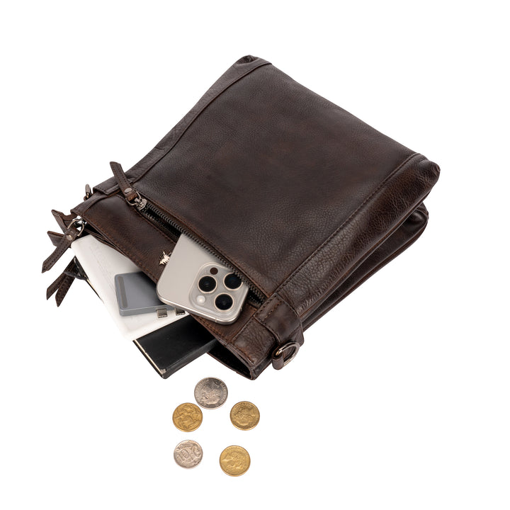 Full-Grain Leather Shoulder Bag for Women - Isalie - Greenwood Leather