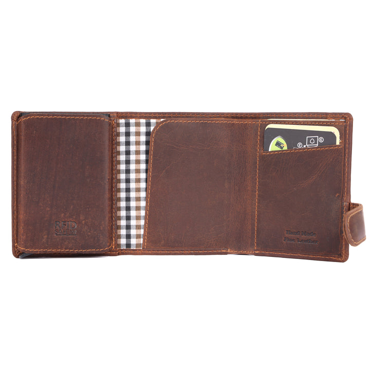 The Carson Pop Up RFID Leather Wallet Sandal - Greenwood Leather