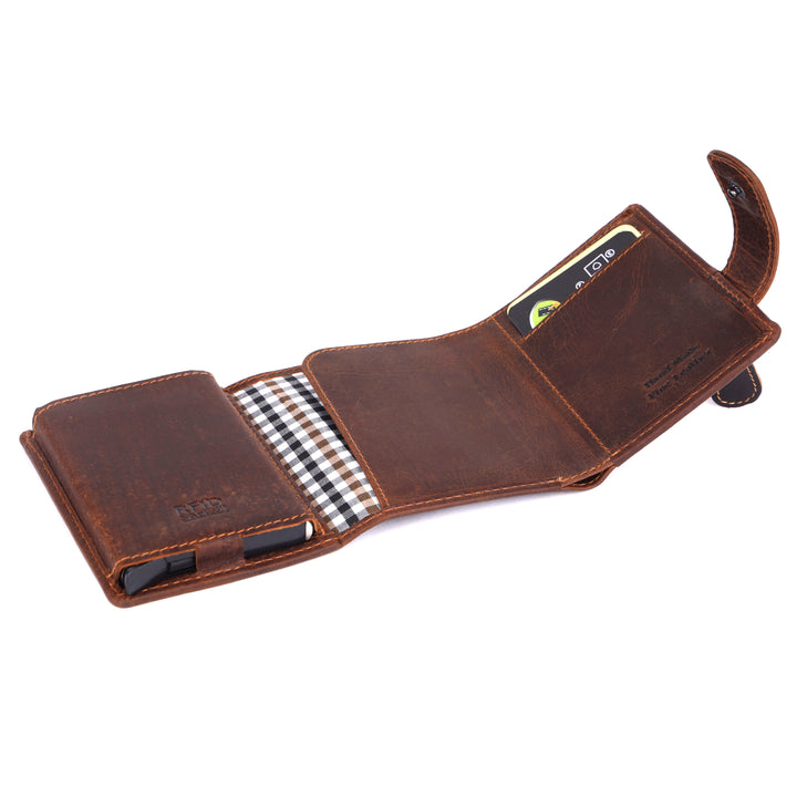 The Carson Pop Up RFID Leather Wallet Sandal - Greenwood Leather