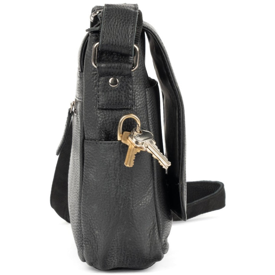 Smart Messenger Mini Steven 11" Black - Greenwood Leather