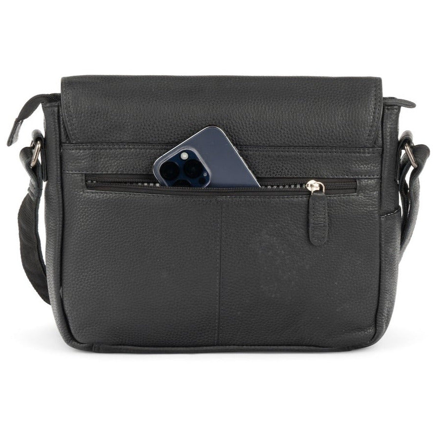 Smart Messenger Mini Steven 11" Black - Greenwood Leather