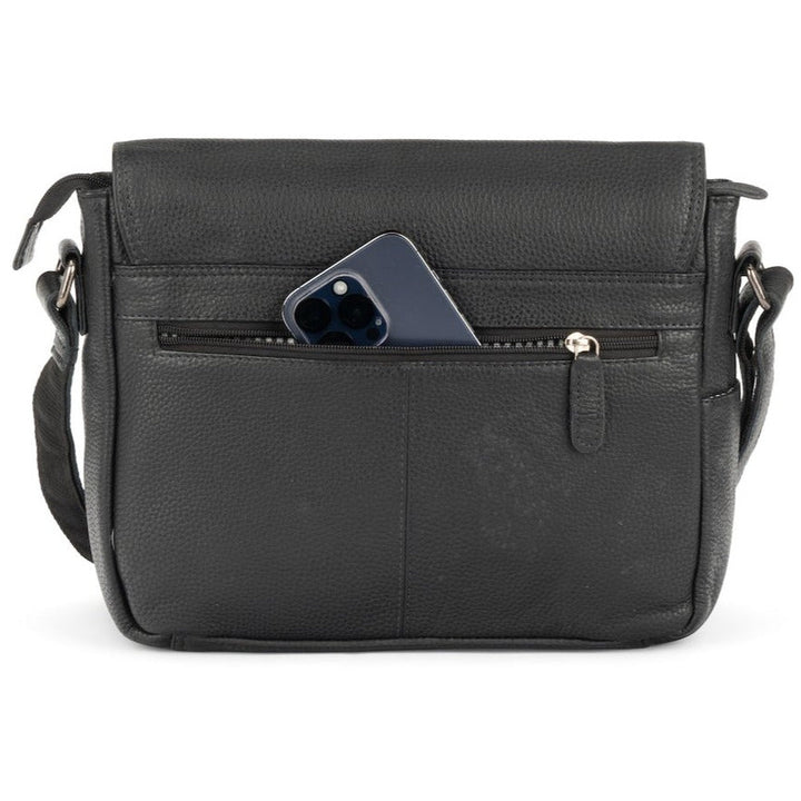 Smart Messenger Mini Steven 11" Black - Greenwood Leather