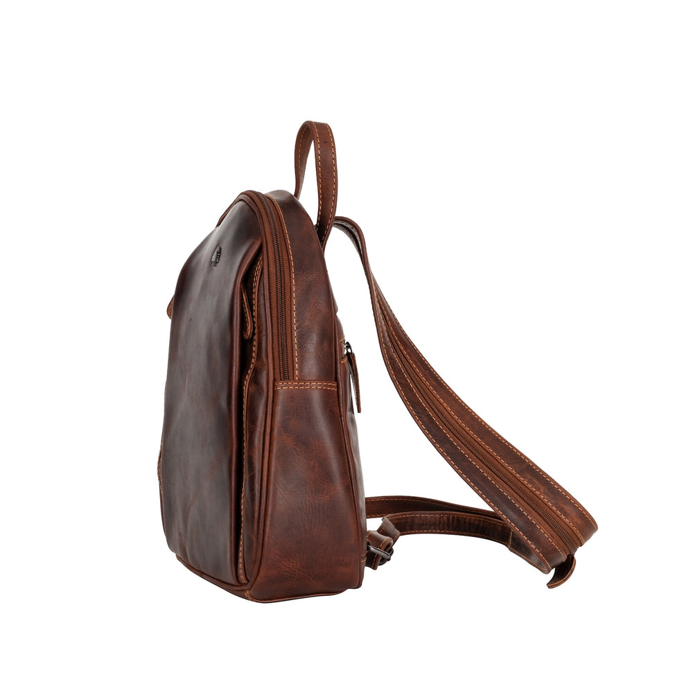 Leather Women Backpack Little Emma - Sandal - Greenwood Leather