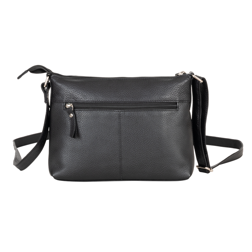Mila Multi-Pocket Leather Crossbody Bag - Greenwood Leather