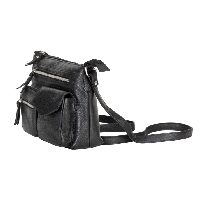 Mila Multi-Pocket Leather Crossbody Bag - Greenwood Leather