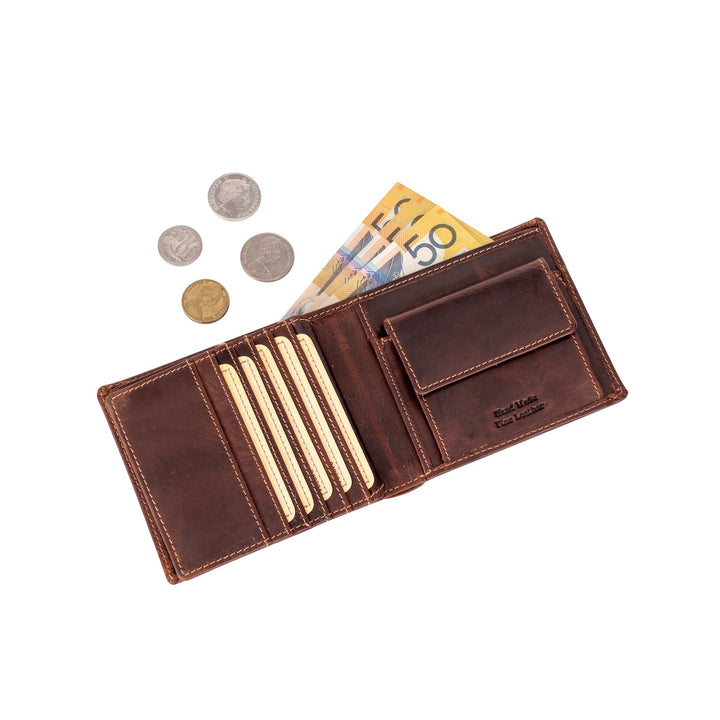 Mason RFID Leather Wallet with Coin Pocket - Greenwood Leather