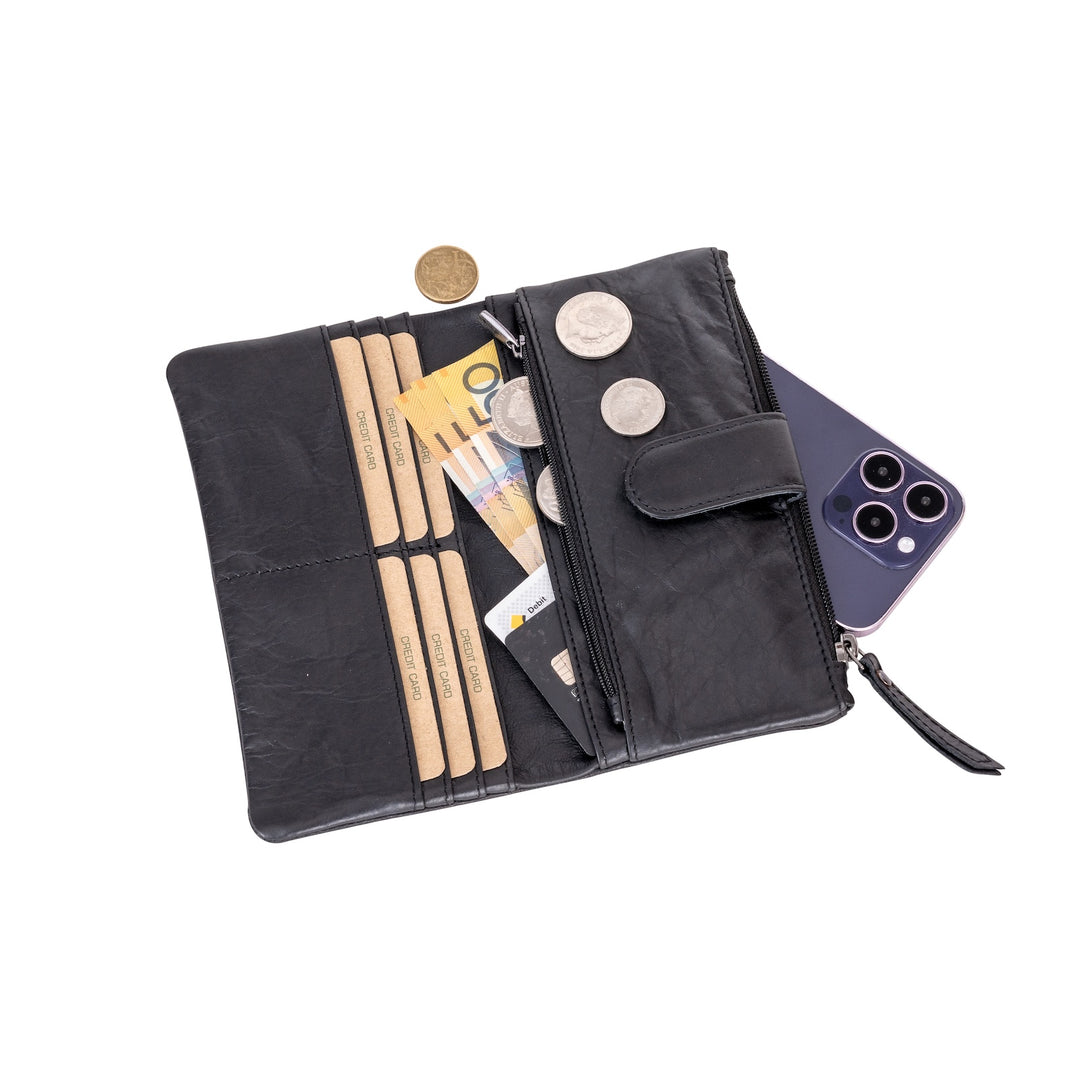 Leather Wallet Cyndy - Cognac - Greenwood Leather