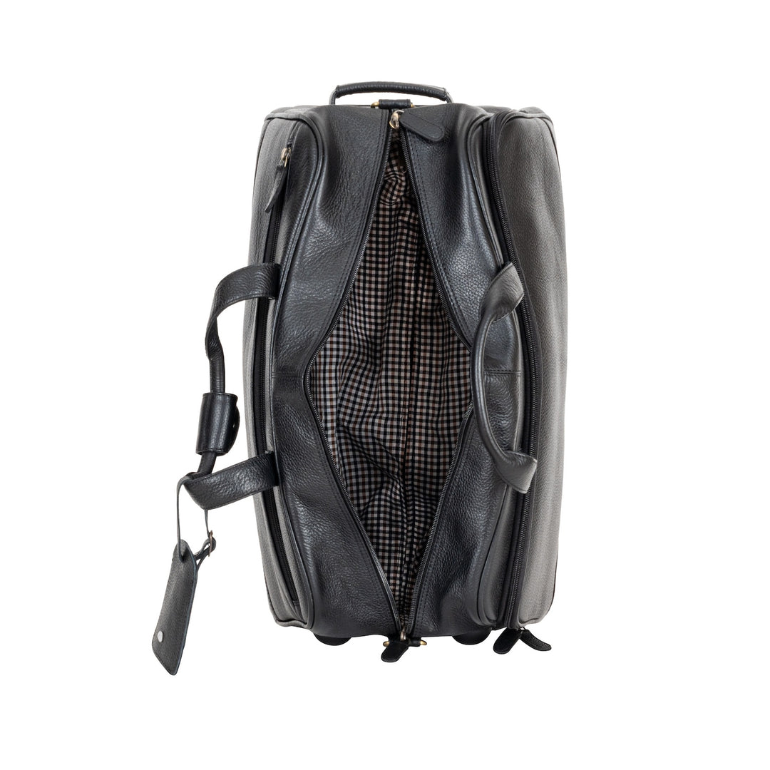 Leather Wheeled Duffel Bag Boston - Greenwood Leather