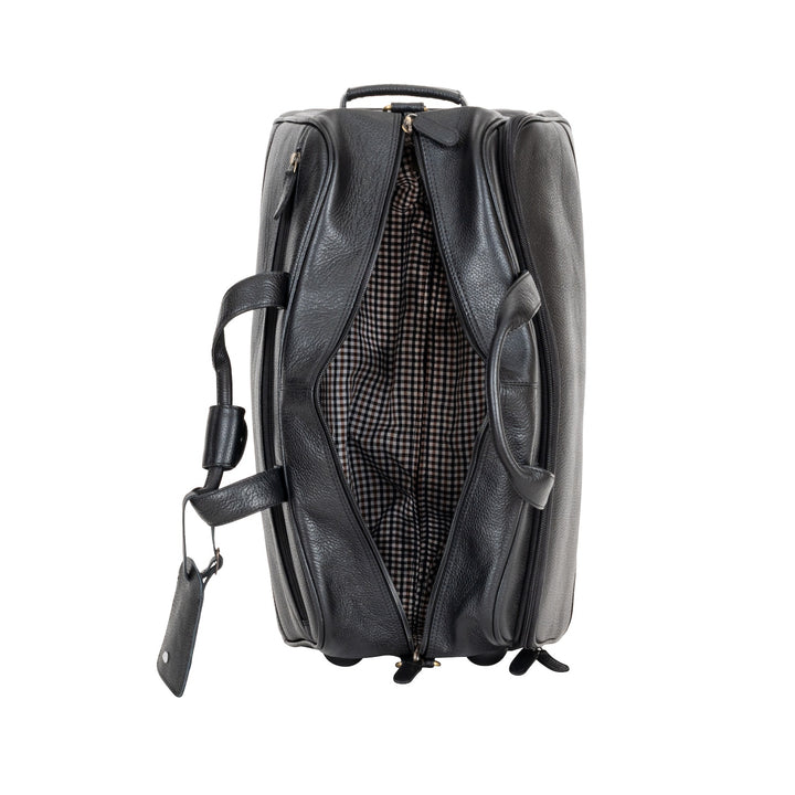 Leather Wheeled Duffel Bag Boston - Greenwood Leather