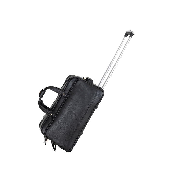 Leather Wheeled Duffel Bag Boston - Greenwood Leather