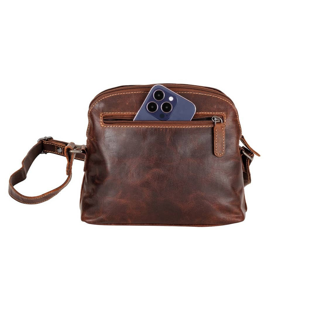 Leather Shoulder Bag - Honey - Greenwood Leather