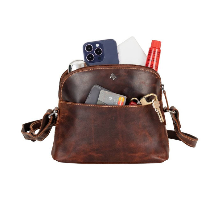 Leather Shoulder Bag - Honey - Greenwood Leather