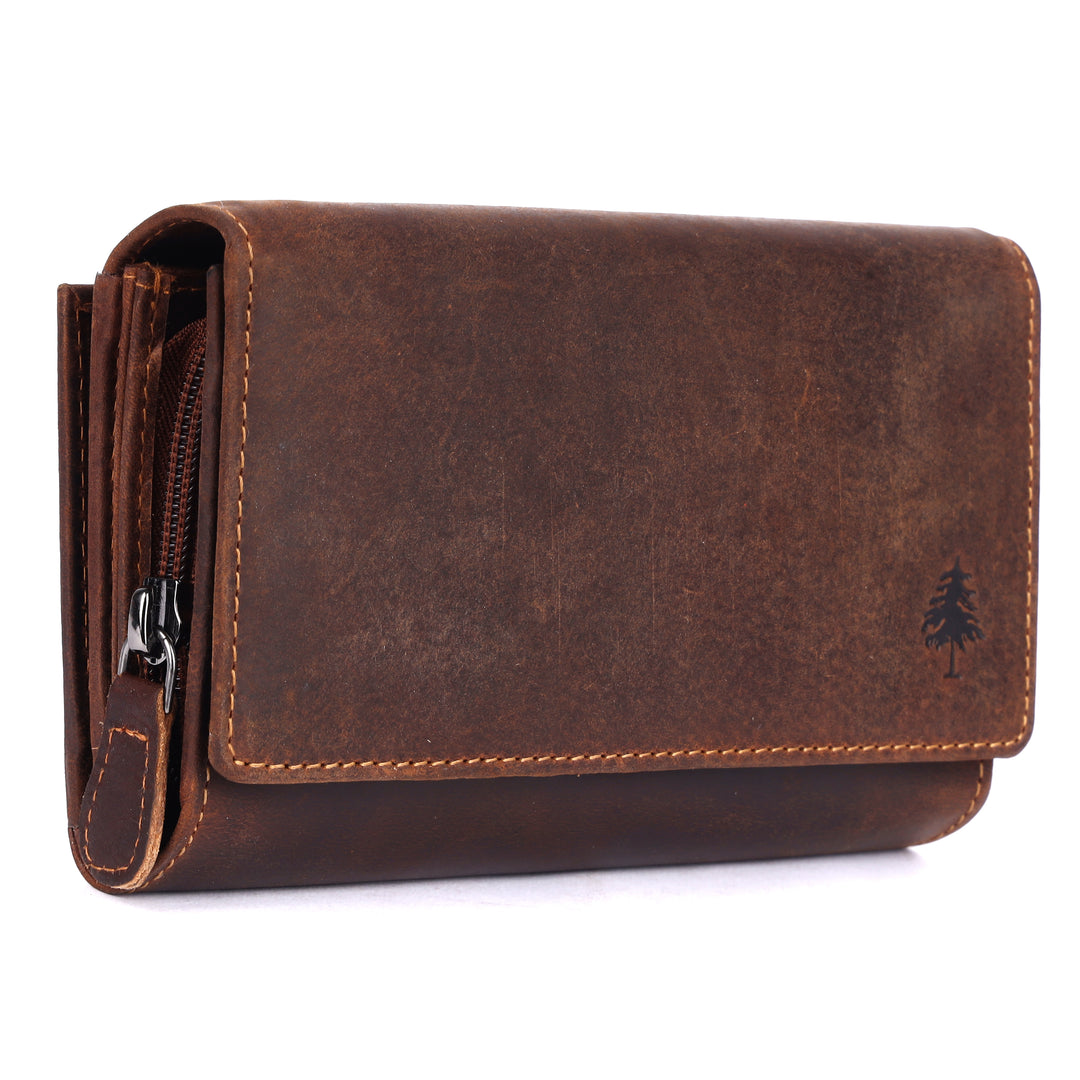 Leather Wallet RFID Travel Organiser Wallet/Clutch - Savannah - Greenwood Leather